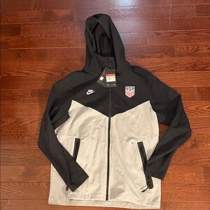 Nike USA Black and Gray Zip-Up Jacket